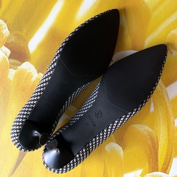 VIVAIA Houndstooth Kitten Heels (Sz 41) - Picture 9 of 9